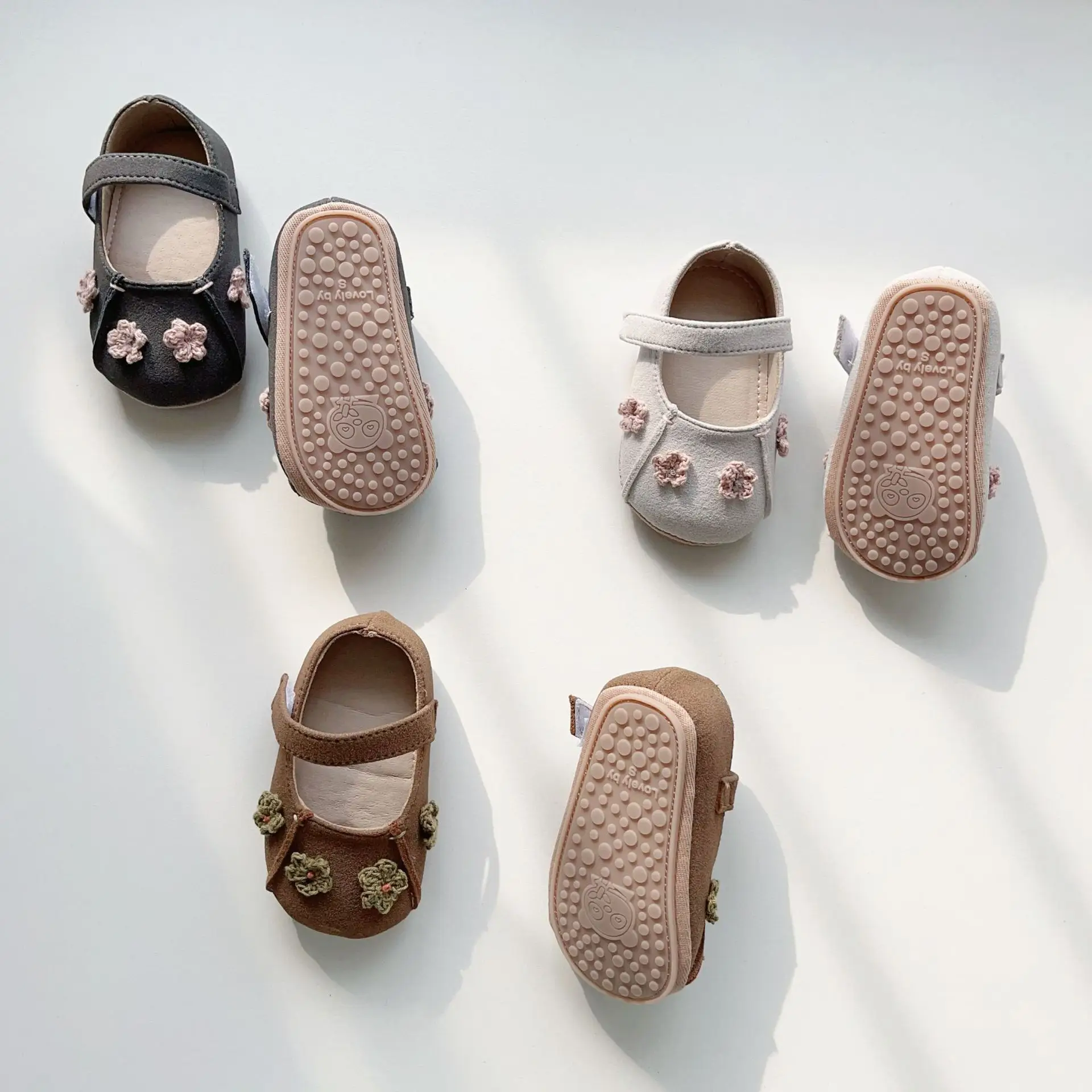 Baby Bow Shoes Brown Non-Slip Soft Sole — feature 13