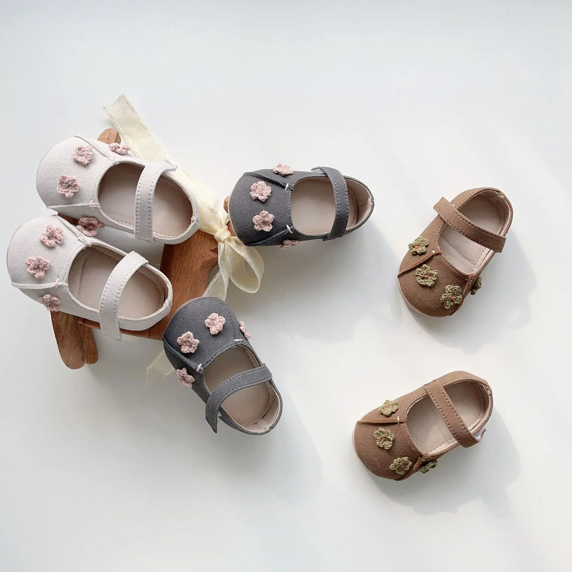 Baby Bow Shoes Brown Non-Slip Soft Sole — feature 19