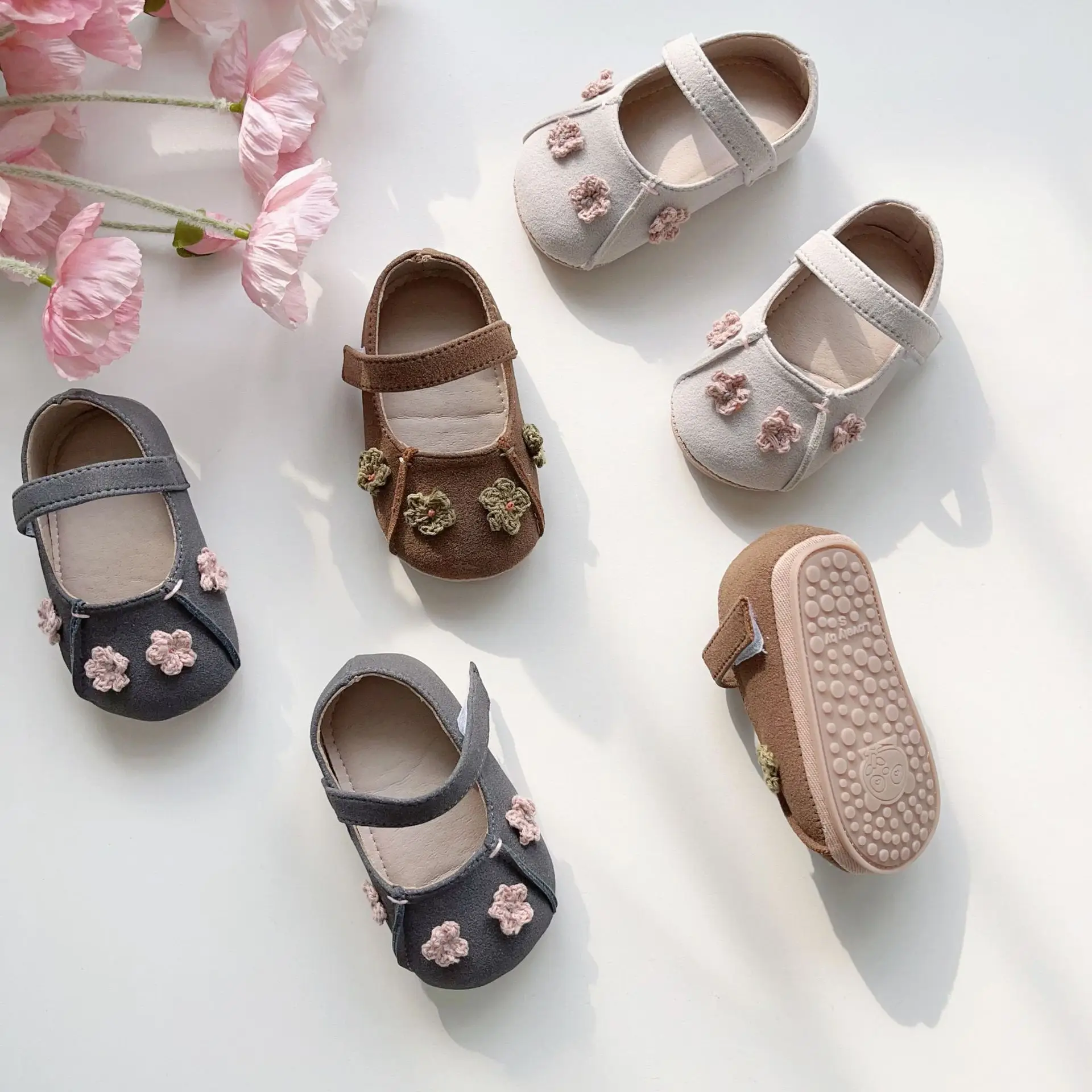 Baby Bow Shoes Brown Non-Slip Soft Sole — feature 23