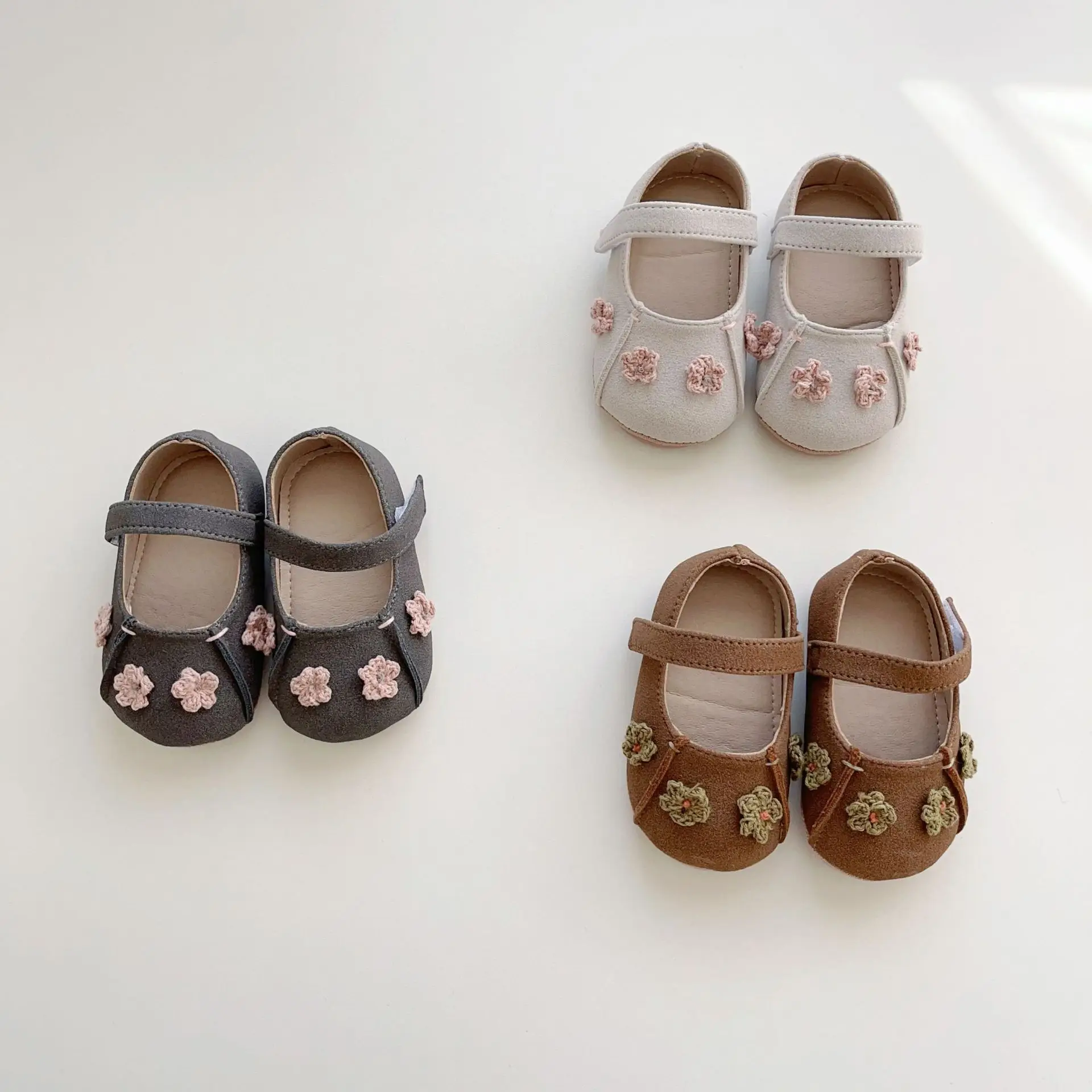 Baby Bow Shoes Brown Non-Slip Soft Sole — feature 3