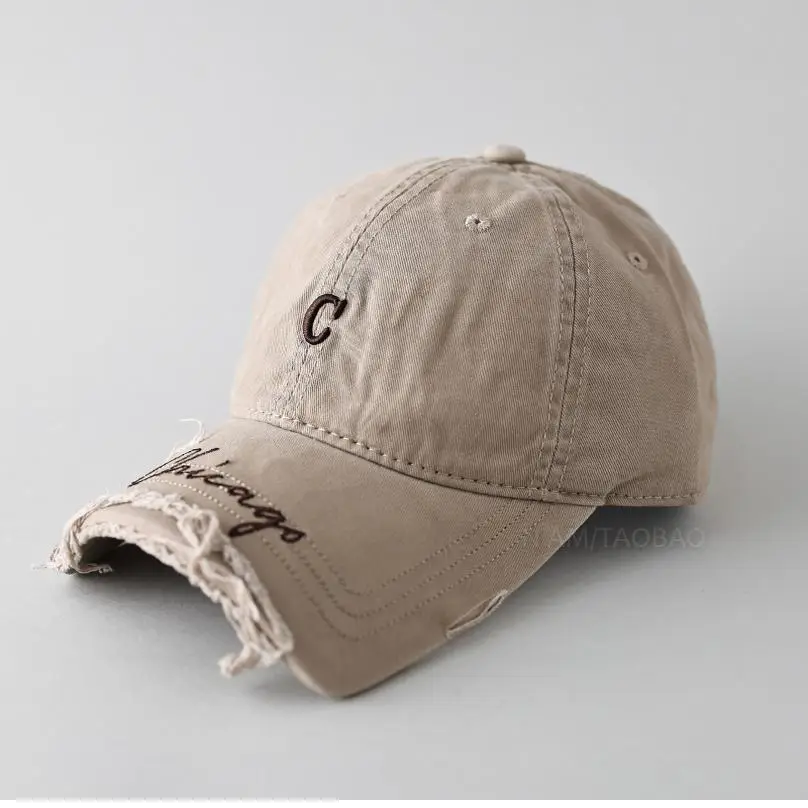 Men's Grey Denim Baseball Cap with Letter Embroidery - Image 12