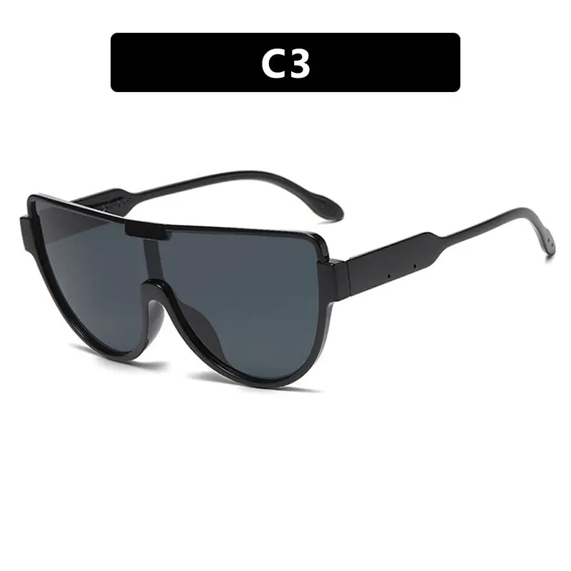 Women's Black Slimming Face Sunglasses C6 — feature 2