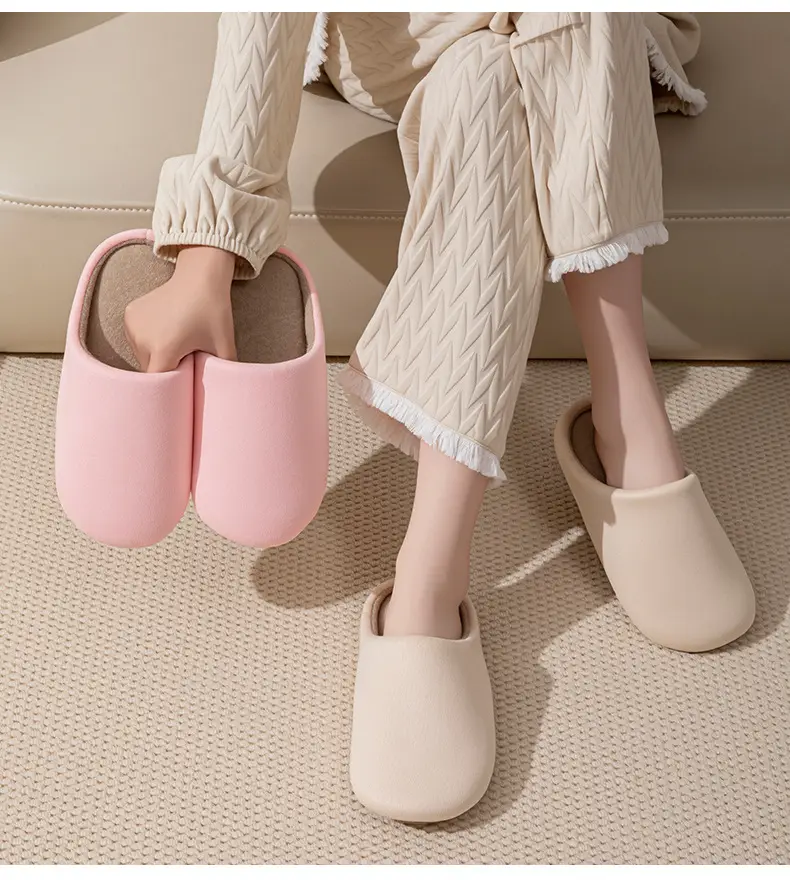 Japanese-style Office Fabric Slippers Silent Home Autumn and Winter Indoor Non-slip Soft Bottom Breathable Comfortable Couples Cotton Slippers — feature 12