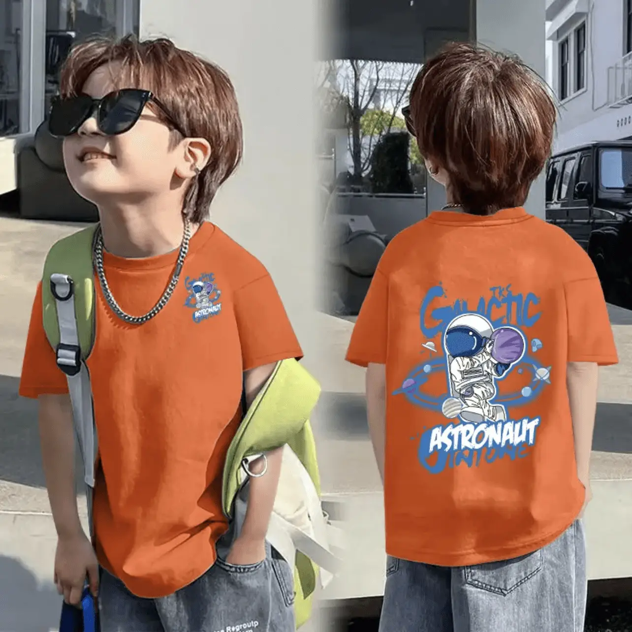 Children's Black Graphic T-Shirt Boys 8-15Yr Summer Wear - Image 11