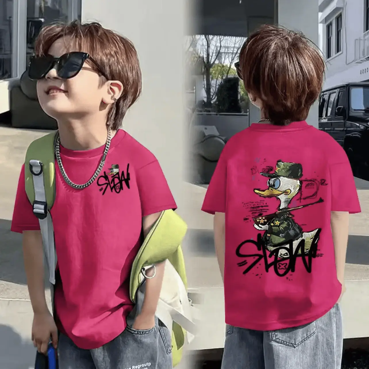 Children's Orange Astronaut T-Shirt 8-15Yr Cotton - Image 4