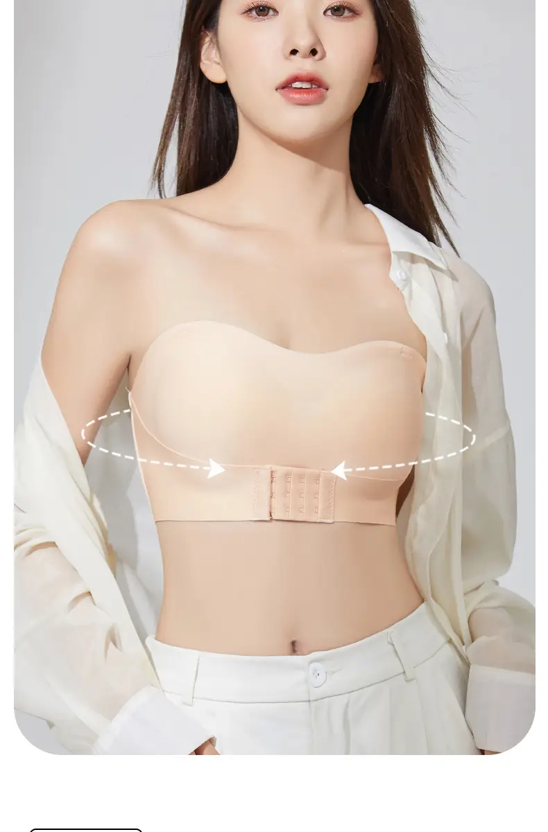 Strapless Underwear Bra Women's Push-up Small Chest Non-slip Wrap Chest Anti-walking Traceless Strapless Strapless Thin Invisible Beautiful Back — feature 10