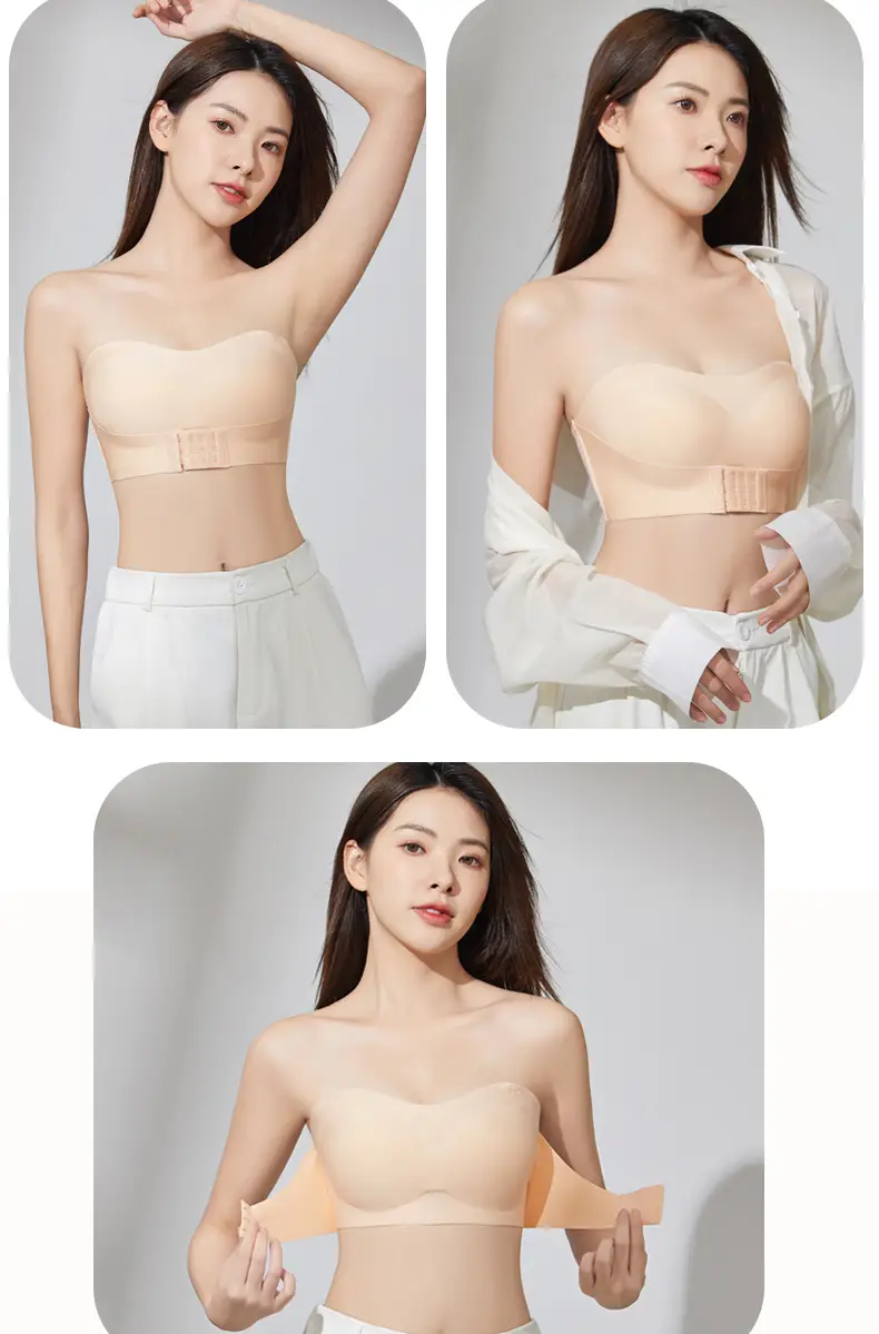 Strapless Underwear Bra Women's Push-up Small Chest Non-slip Wrap Chest Anti-walking Traceless Strapless Strapless Thin Invisible Beautiful Back — feature 27