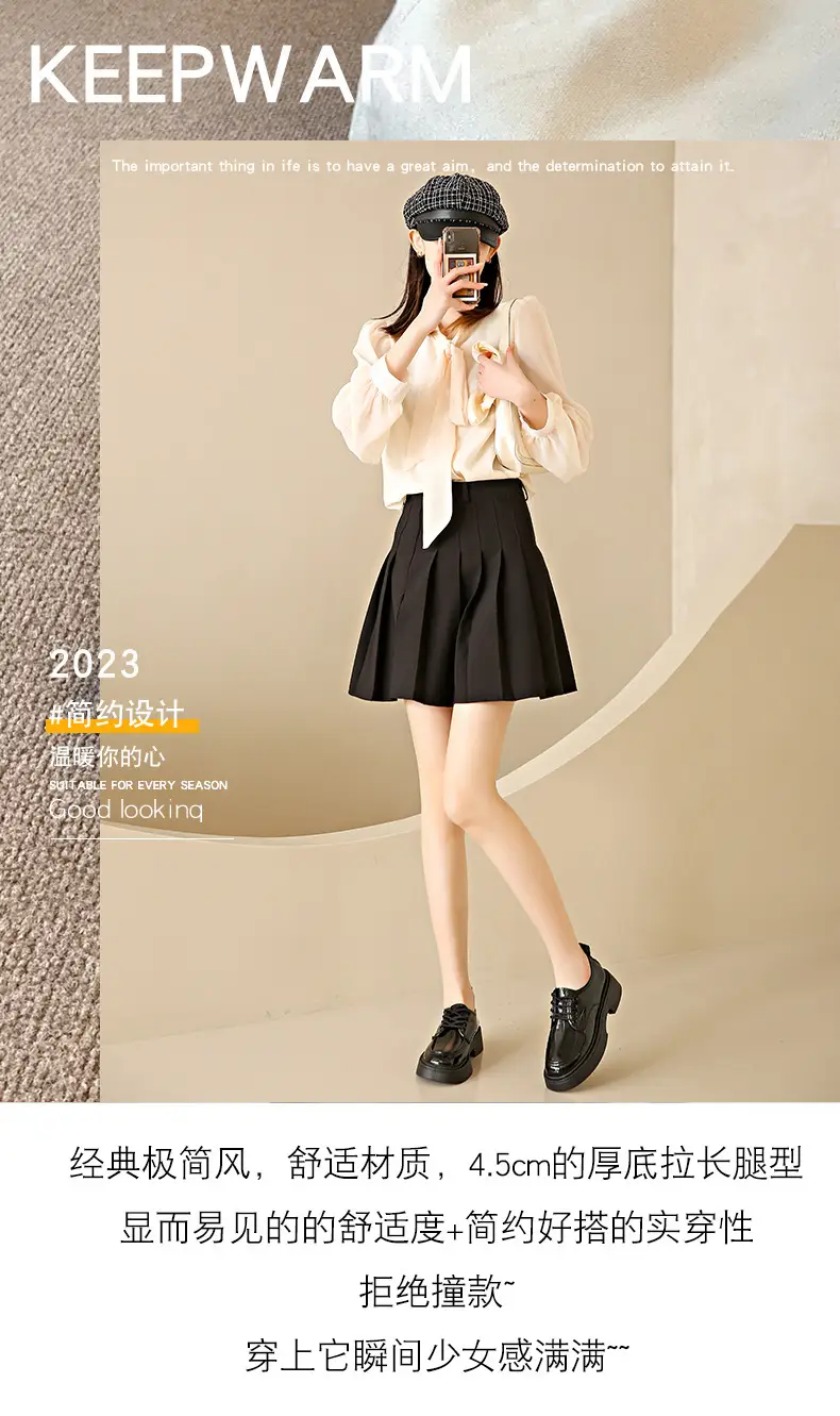 Women's Black Lace-up Leather Shoes 2025 Spring Autumn — feature 2