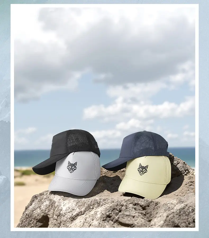 Men's Beige Fox Logo Baseball Cap Water Repellent Quick Dry — feature 22
