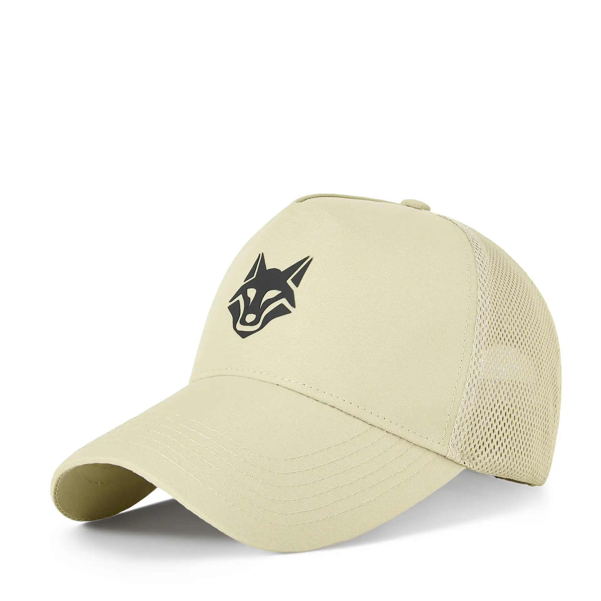Men's Beige Fox Logo Baseball Cap Water Repellent Quick Dry - Image 4