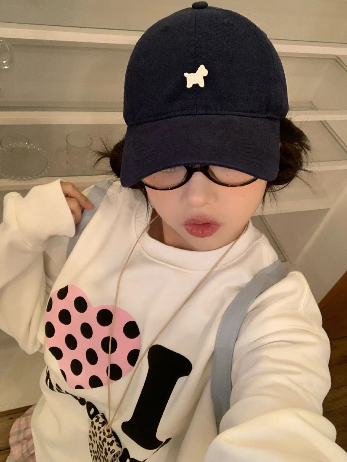 Women's Blue Embroidered Baseball Cap Small