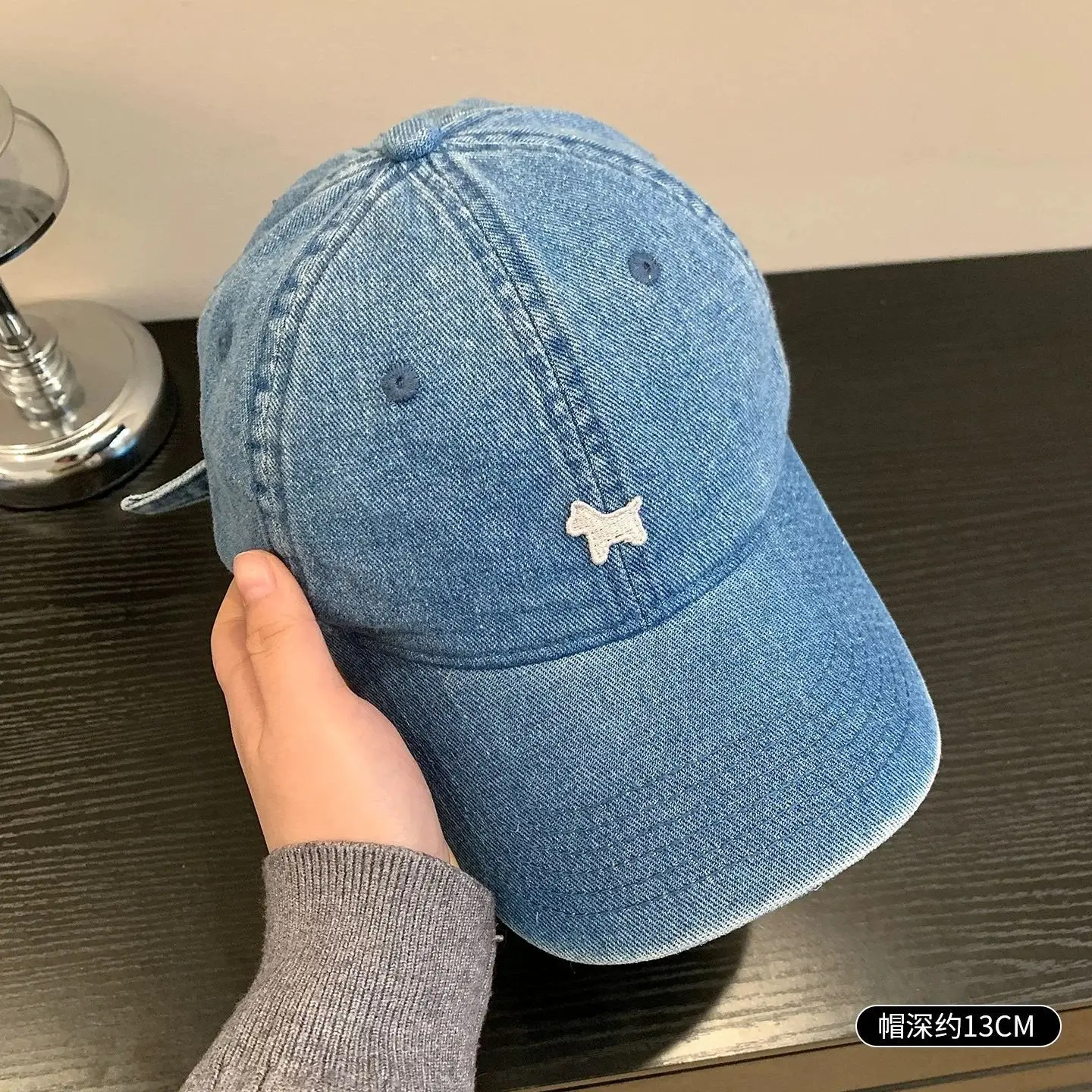 Women's Blue Embroidered Baseball Cap Small
