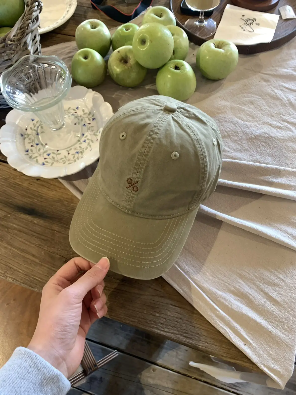 Women's Blue Embroidered Baseball Cap Small