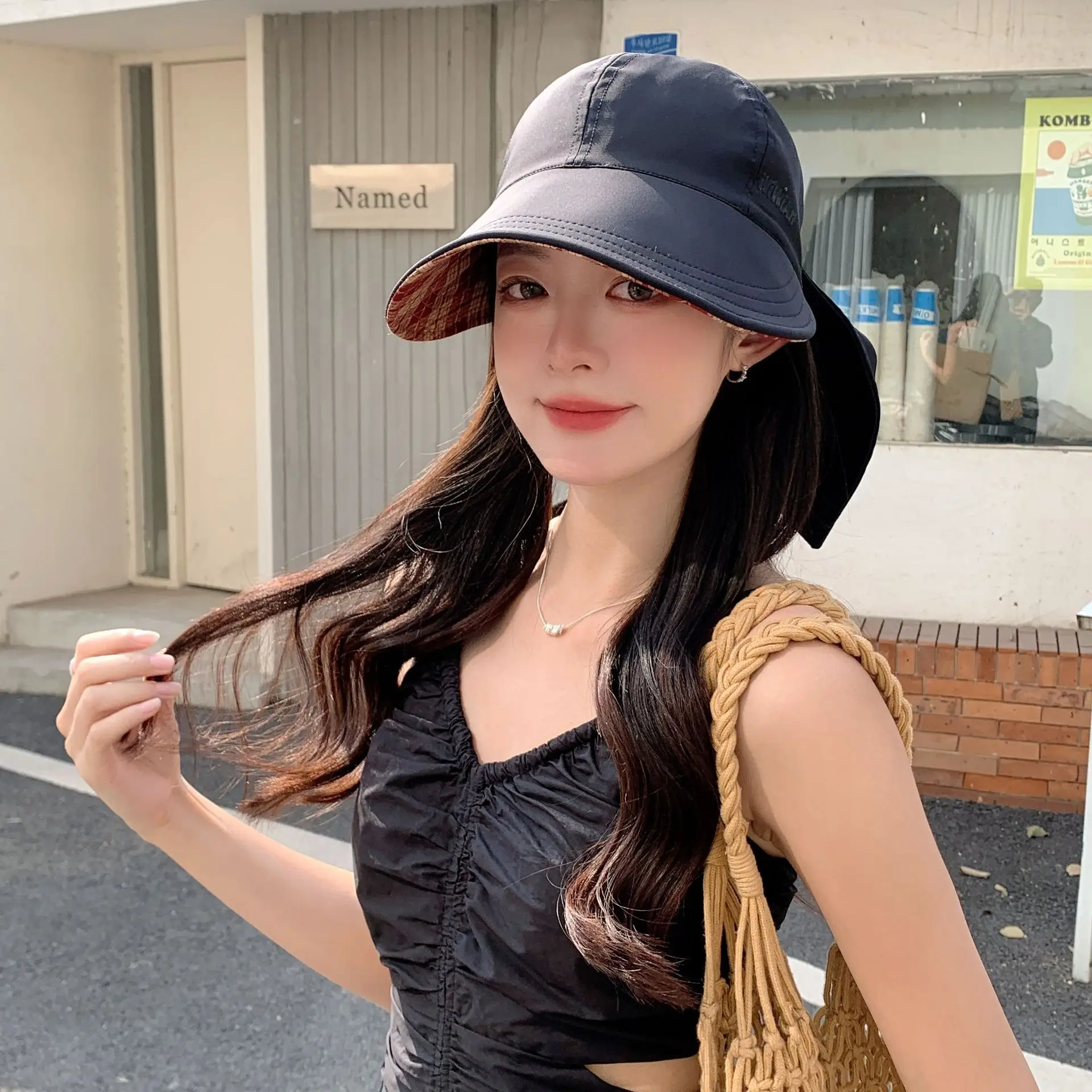 Women Double Sided Sun Hat SPF50 UV Protective