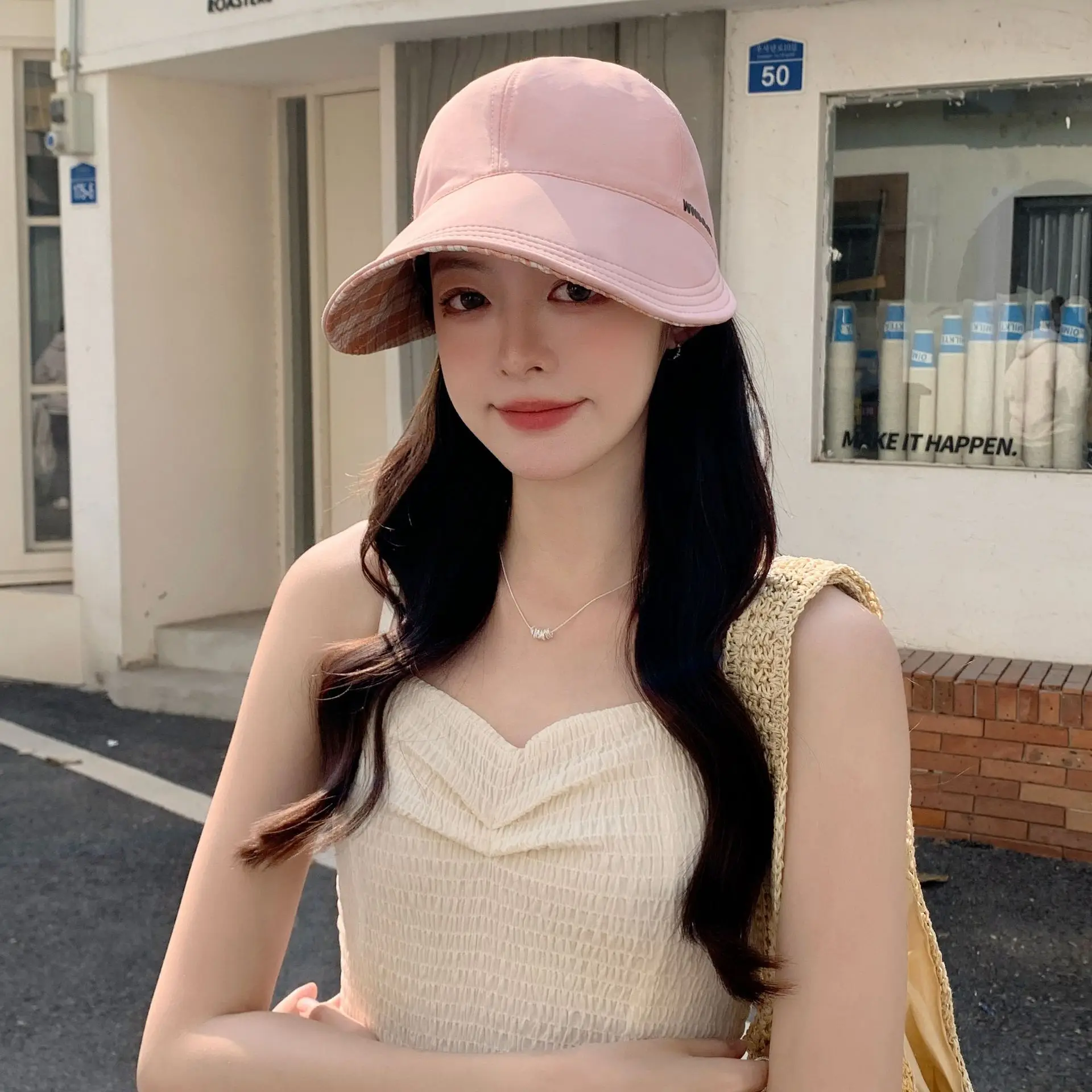 Women Double Sided Sun Hat SPF50 UV Protective