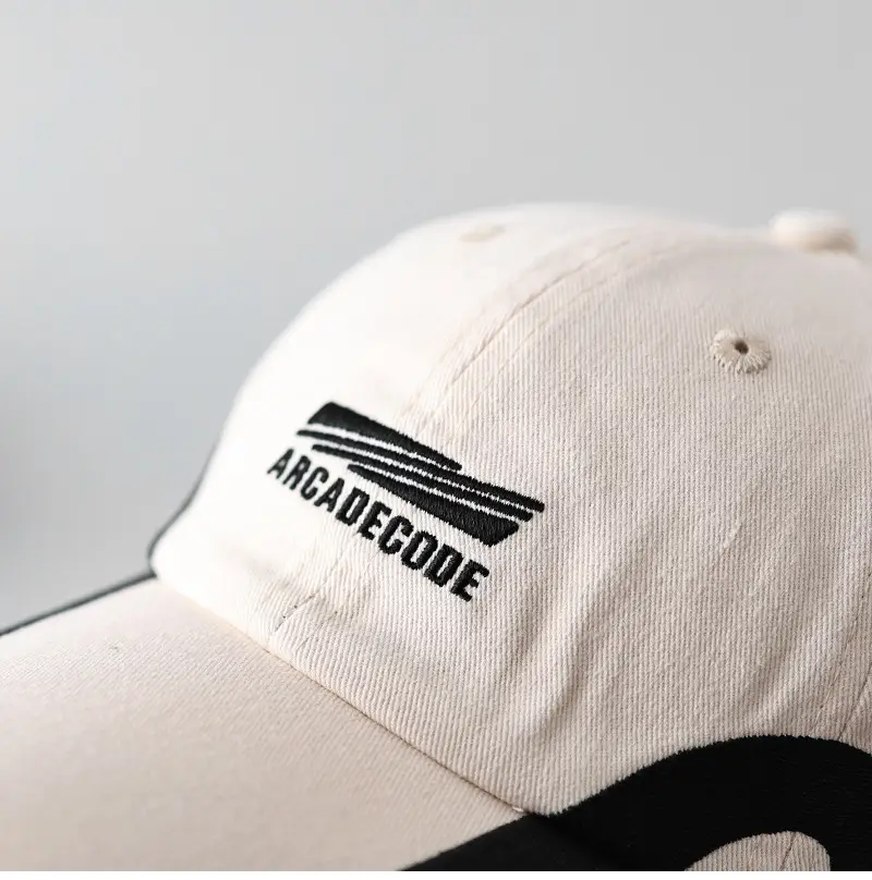 Niche Personality Letter Embroidered Baseball Cap White Black — feature 6
