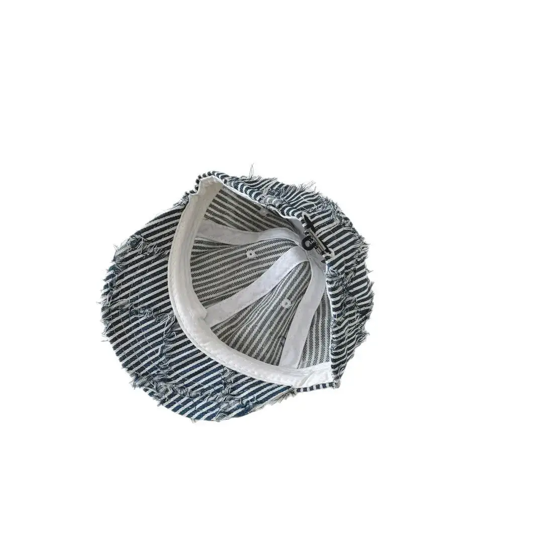 2025 Spring Summer Hats for Boys Blue Striped Soft Bristle Cap Set - Image 8