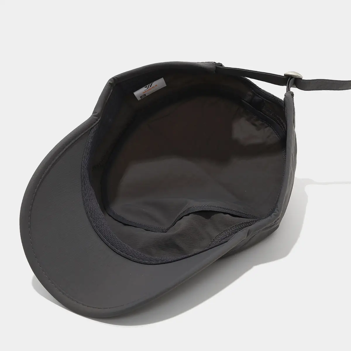 Women's Grey & Black Flat Cap Sunscreen Hat — feature 11