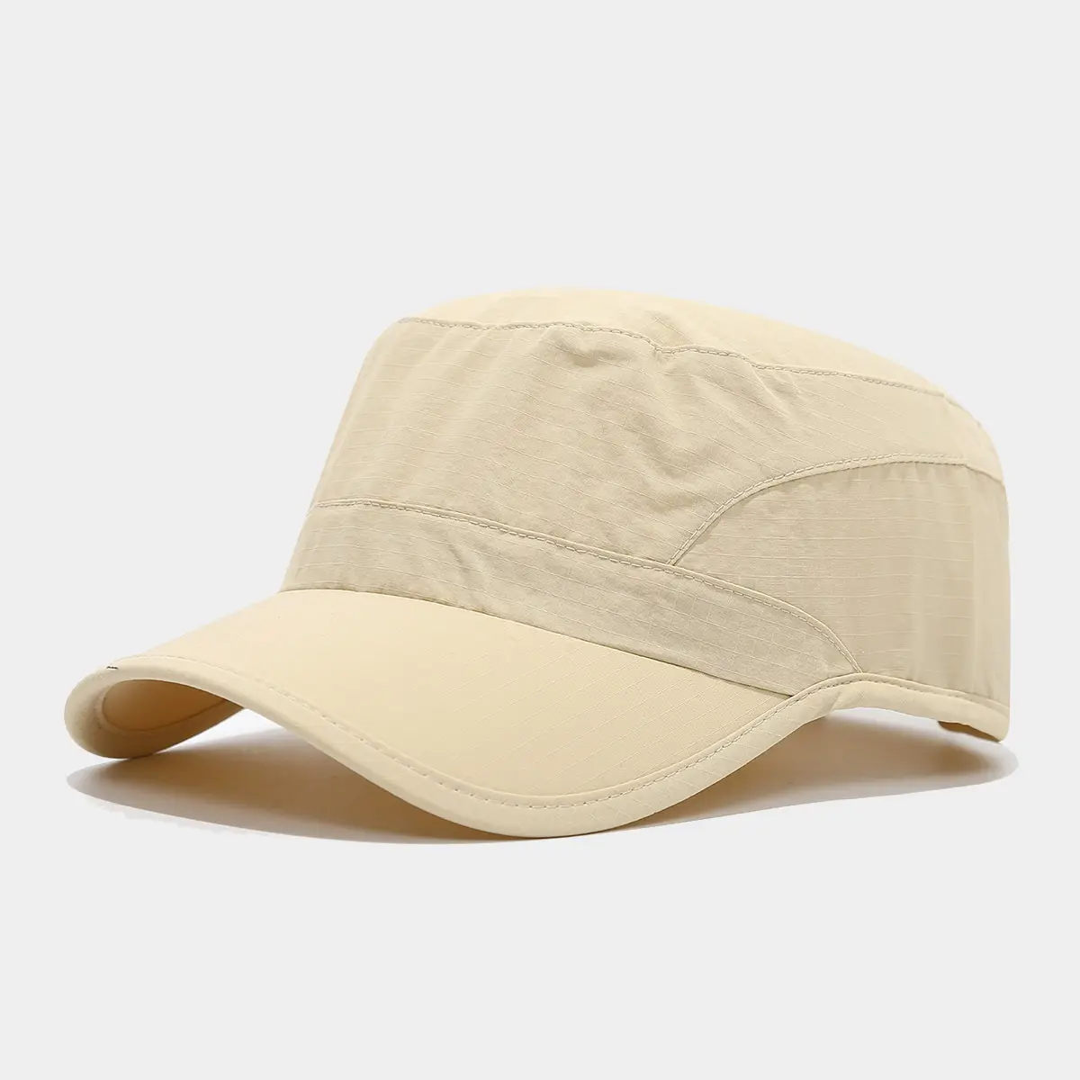 Women's Grey & Black Flat Cap Sunscreen Hat - Image 2
