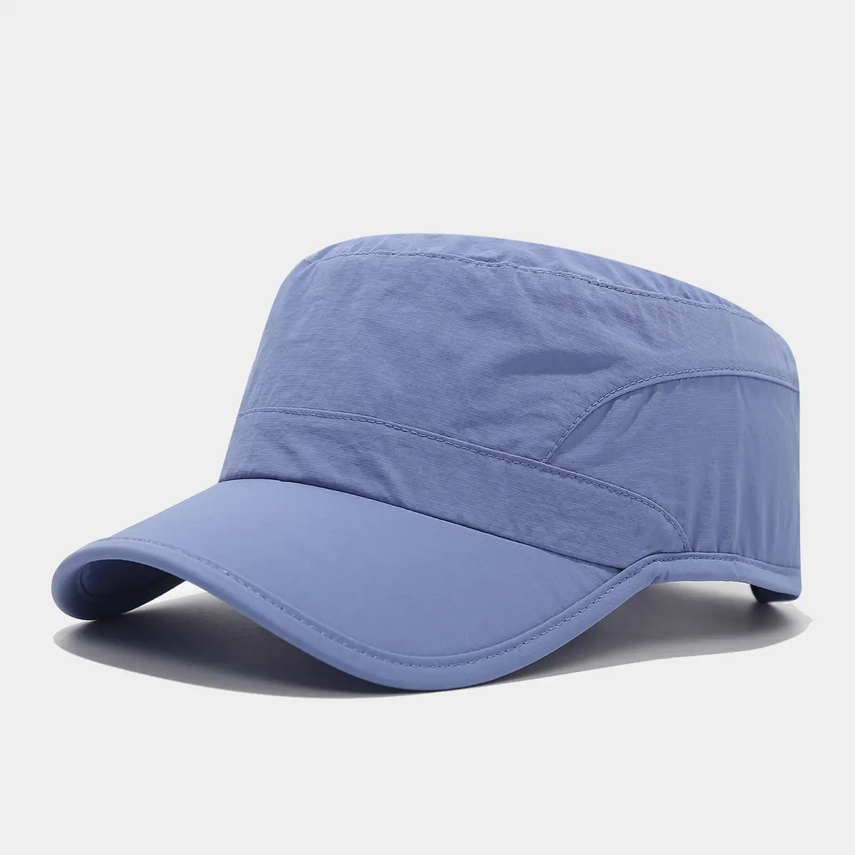 Women's Grey & Black Flat Cap Sunscreen Hat - Image 5