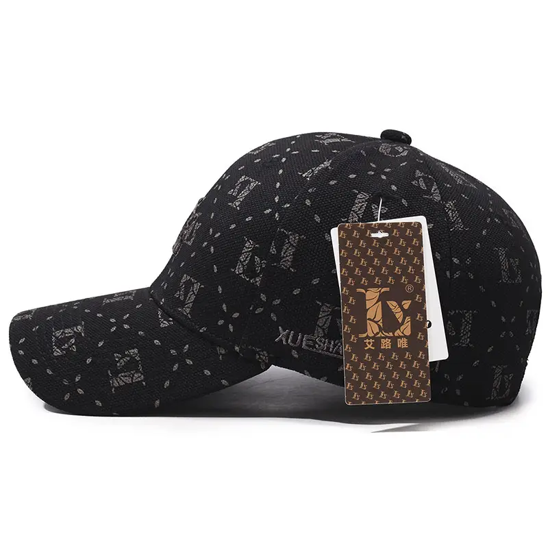 New Aluwei Embroidered Baseball Cap Black Unisex