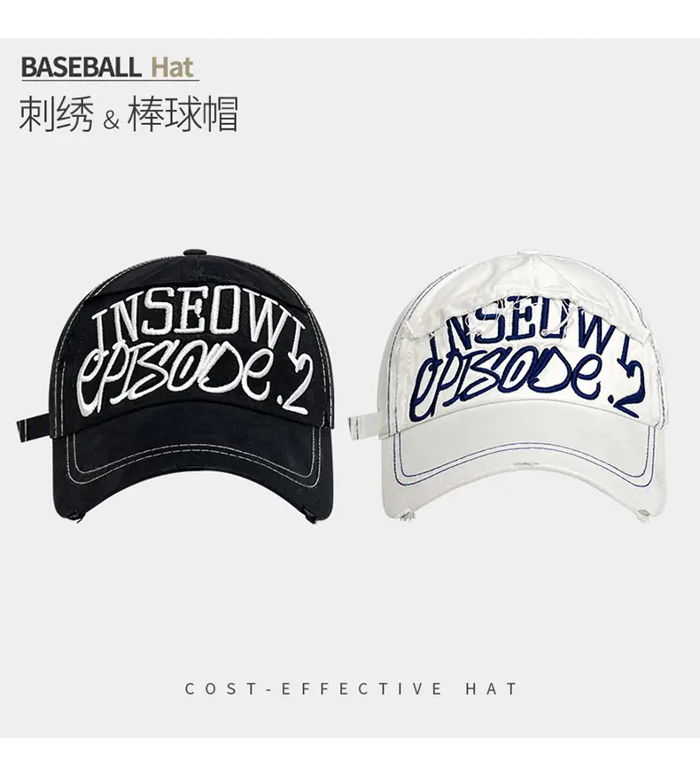 Women Black Embroidered Baseball Cap Spring Summer — feature 17