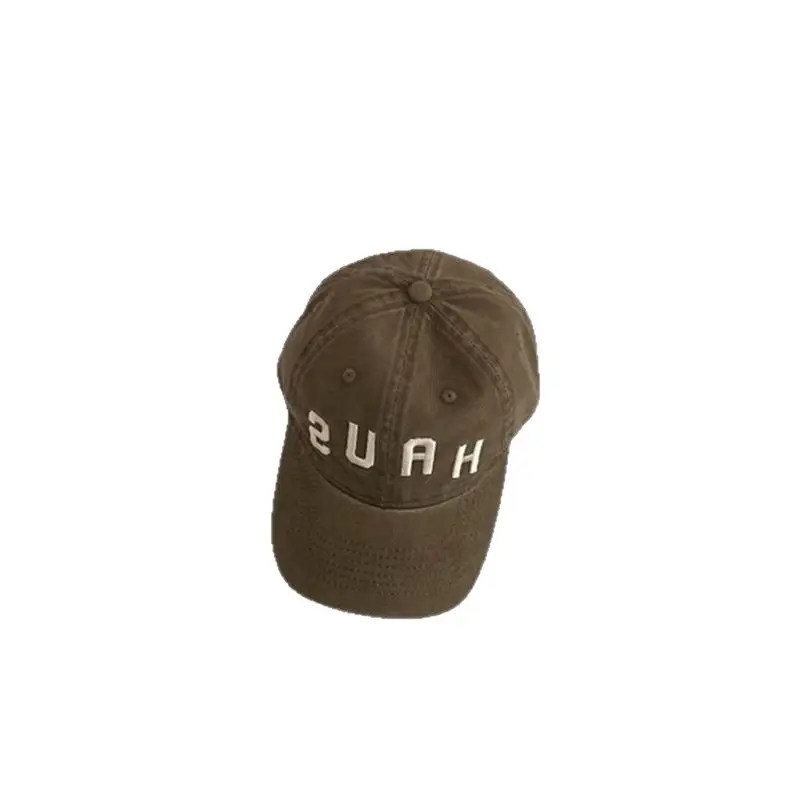 Children's Western Cap Brown Letter Embroidery - Image 11