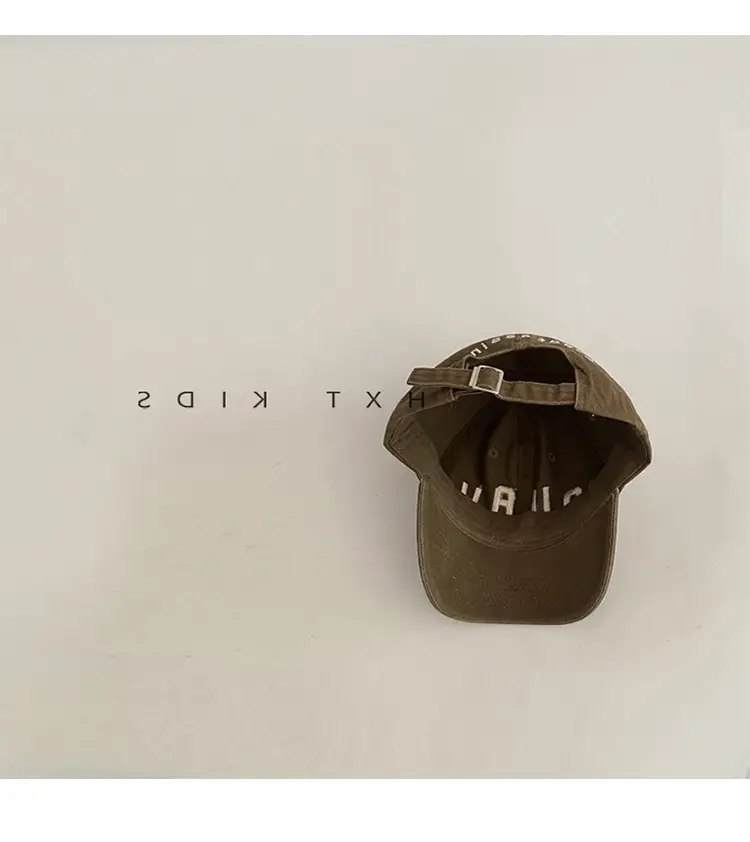 Children's Western Cap Brown Letter Embroidery — feature 10