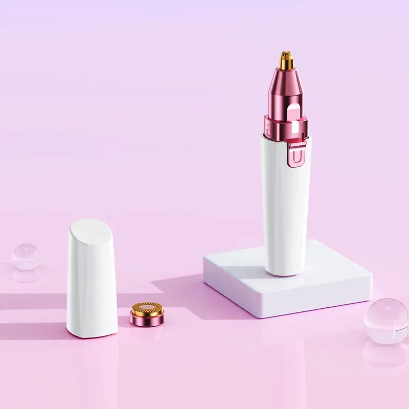 Pink Electric Eyebrow Trimmer Lipstick Shaver