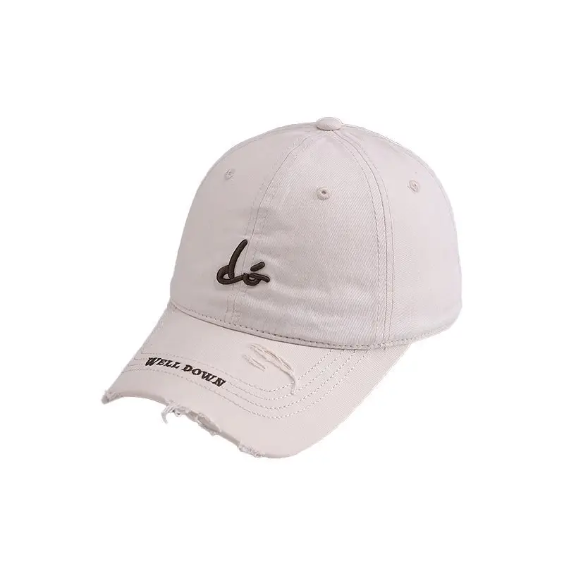Women Brown Embroidered Baseball Cap Spring Summer - Image 9