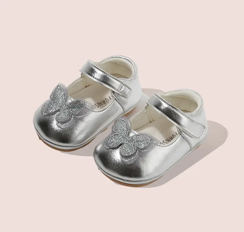 Princess Baby Shoes Silver 6-12mo Toddler Spring Autumn — feature 24