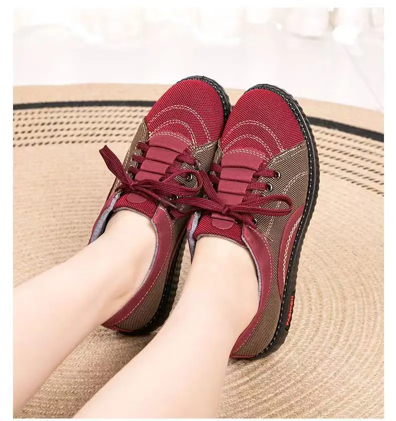 Old Beijing Cloth Shoes Women's Spring and Autumn New Mothers' Shoes Lightweight Non-slip Flat Milk Shoes Soft-soled Casual Single-layer Shoes — feature 10