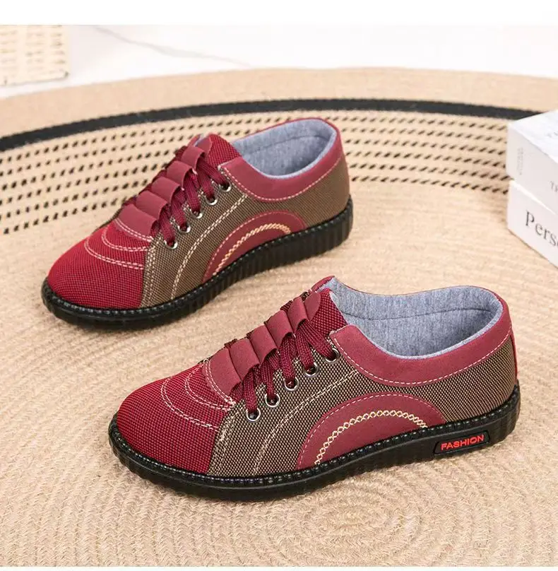 Old Beijing Cloth Shoes Women's Spring and Autumn New Mothers' Shoes Lightweight Non-slip Flat Milk Shoes Soft-soled Casual Single-layer Shoes — feature 11