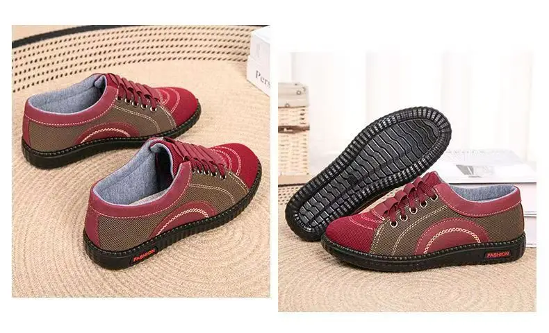 Old Beijing Cloth Shoes Women's Spring and Autumn New Mothers' Shoes Lightweight Non-slip Flat Milk Shoes Soft-soled Casual Single-layer Shoes — feature 12