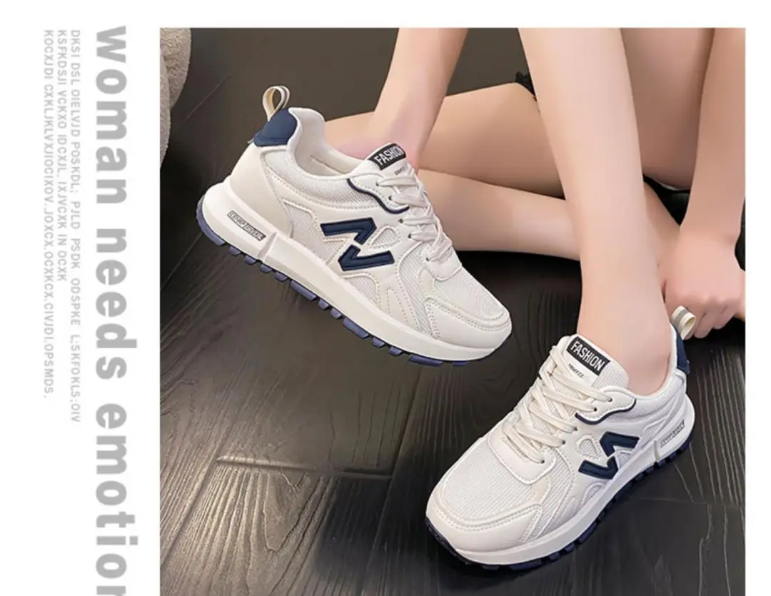 Spring Style Women's Shoes, Mesh Breathable Thick-Soled Lightweight White Shoes, Outdoor Trendy Comfortable Student Casual Sports Shoes for Women — feature 30