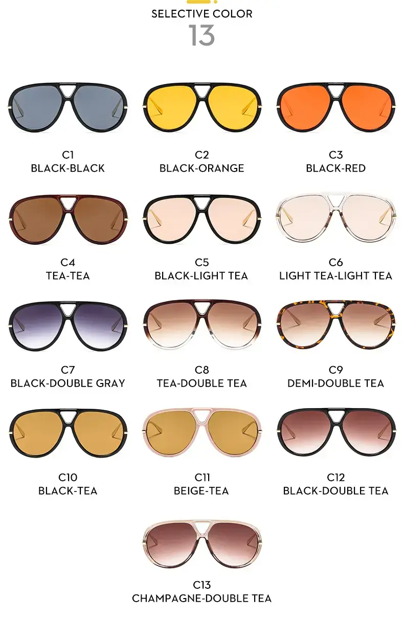 European American Fashion Big Frame Ins toad Sunglasses Cross Border Trend High Sunscreen New Women — feature 14