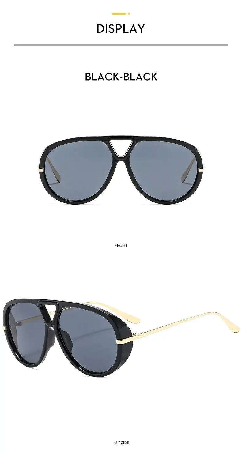 European American Fashion Big Frame Ins toad Sunglasses Cross Border Trend High Sunscreen New Women — feature 15
