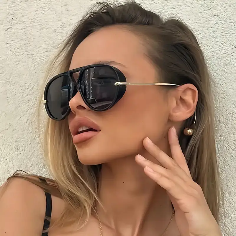 European American Fashion Big Frame Ins toad Sunglasses Cross Border Trend High Sunscreen New Women — feature 2