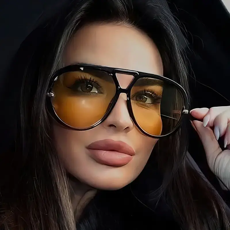 European American Fashion Big Frame Ins toad Sunglasses Cross Border Trend High Sunscreen New Women — feature 4