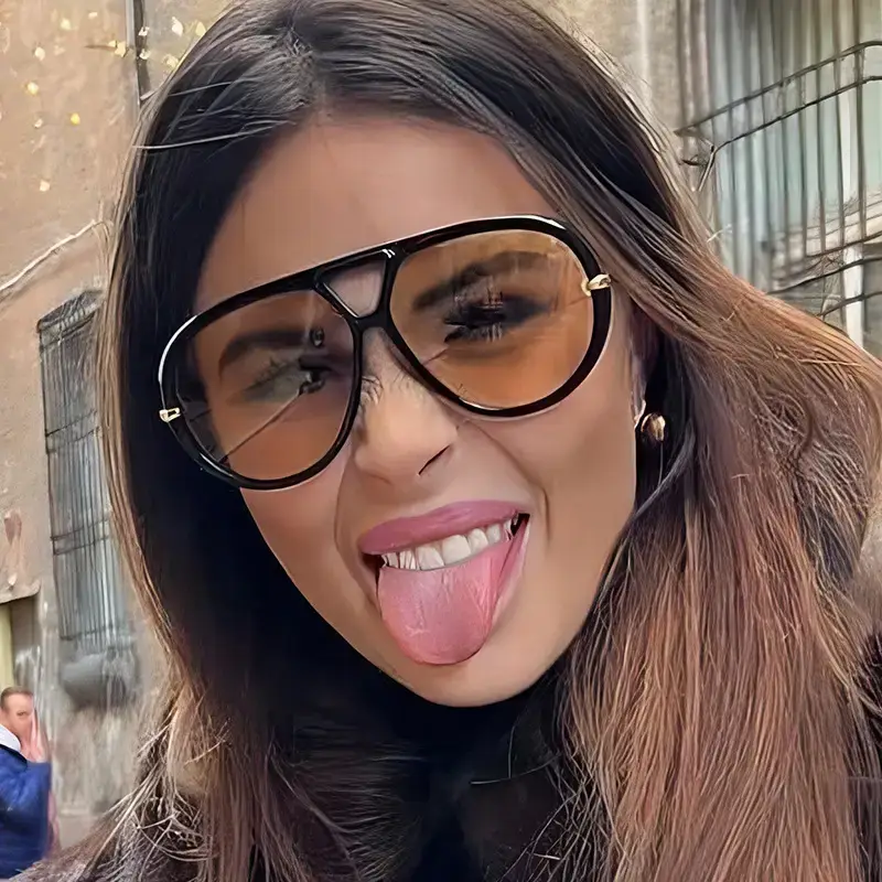 European American Fashion Big Frame Ins toad Sunglasses Cross Border Trend High Sunscreen New Women — feature 5