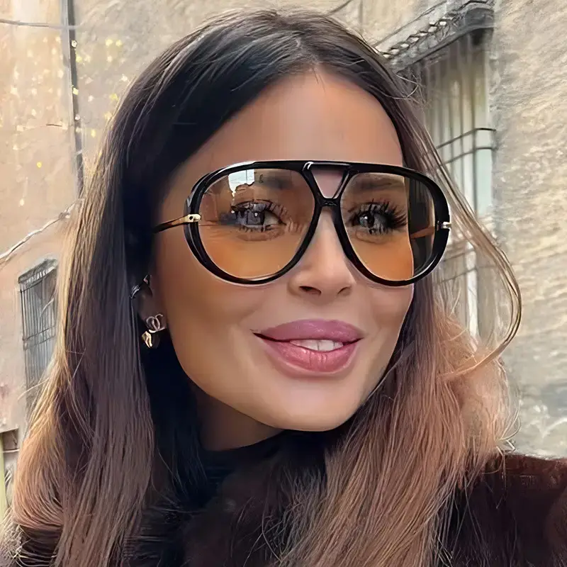 European American Fashion Big Frame Ins toad Sunglasses Cross Border Trend High Sunscreen New Women — feature 6