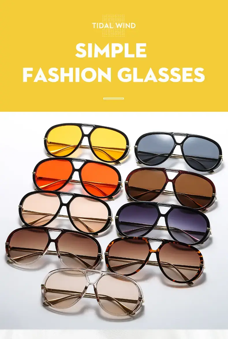 European American Fashion Big Frame Ins toad Sunglasses Cross Border Trend High Sunscreen New Women — feature 7
