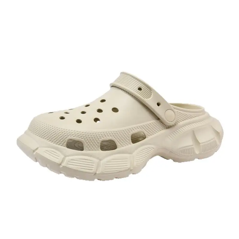 Summer Thick-soled EVA Hole Shoes Women's Small Size Elevated Slip-on Slippers Anti-slip Deodorant Breathable Outer Wear Sandals