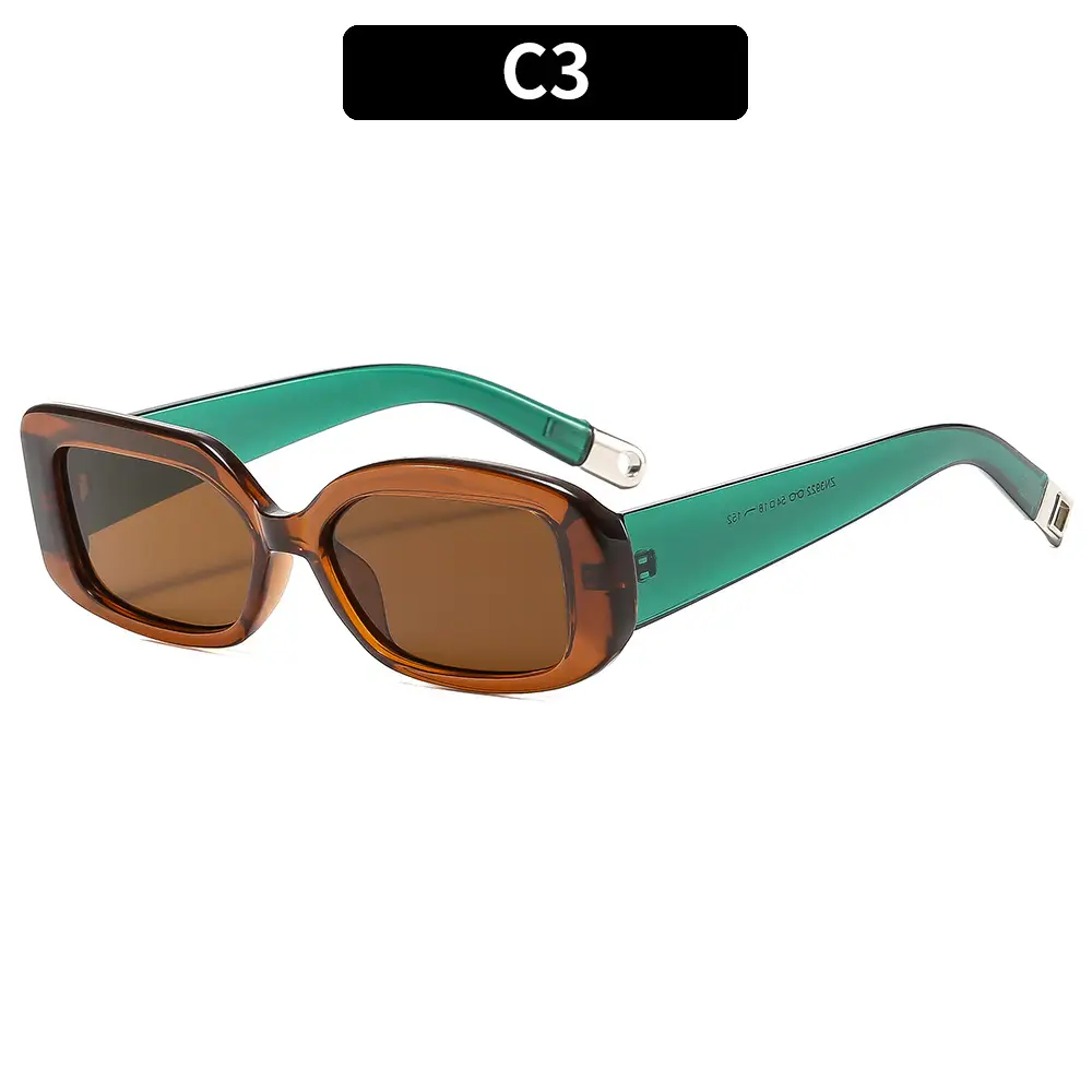 Green Asymmetric Sunscreen Sunglasses for Women - Image 3