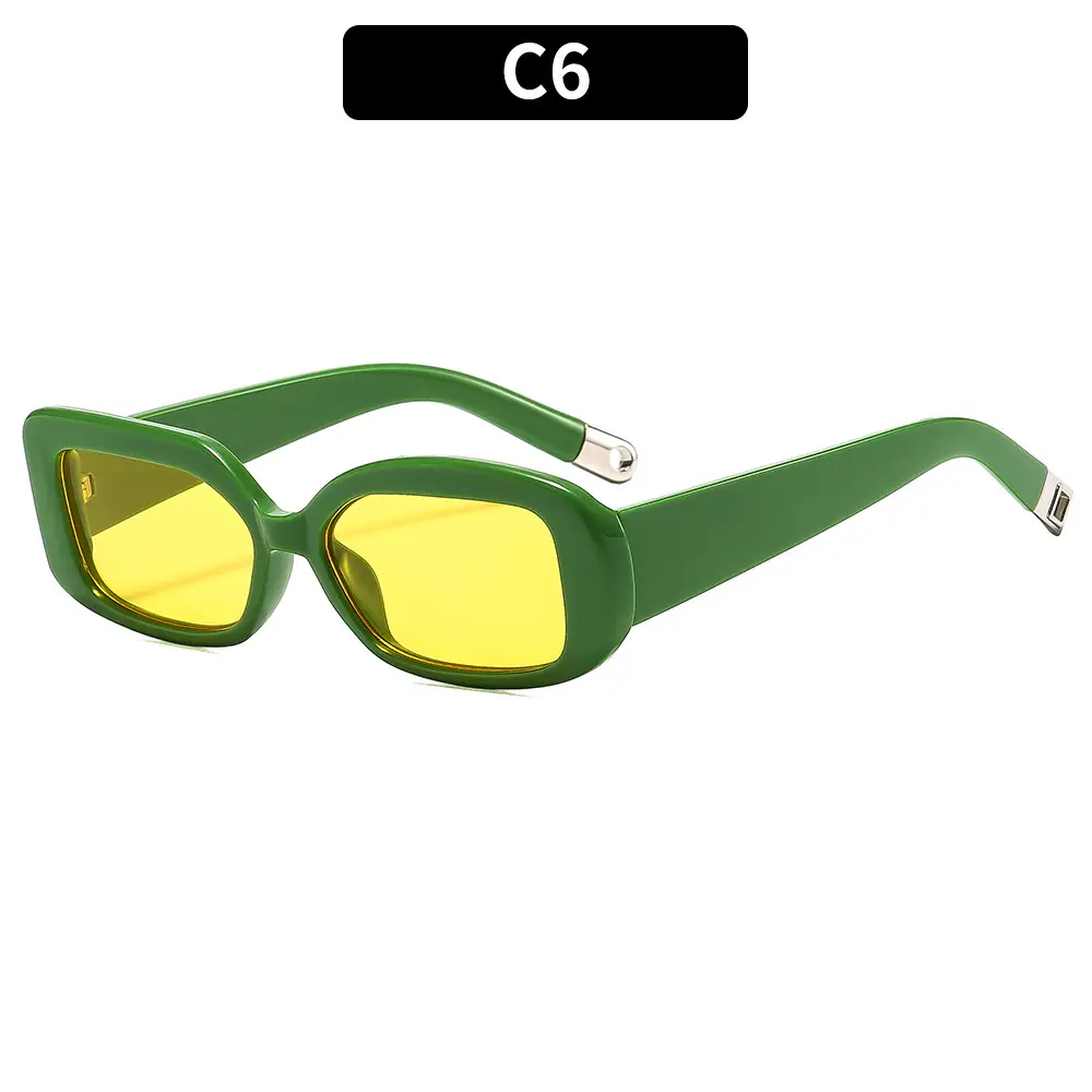Green Asymmetric Sunscreen Sunglasses for Women - Image 6