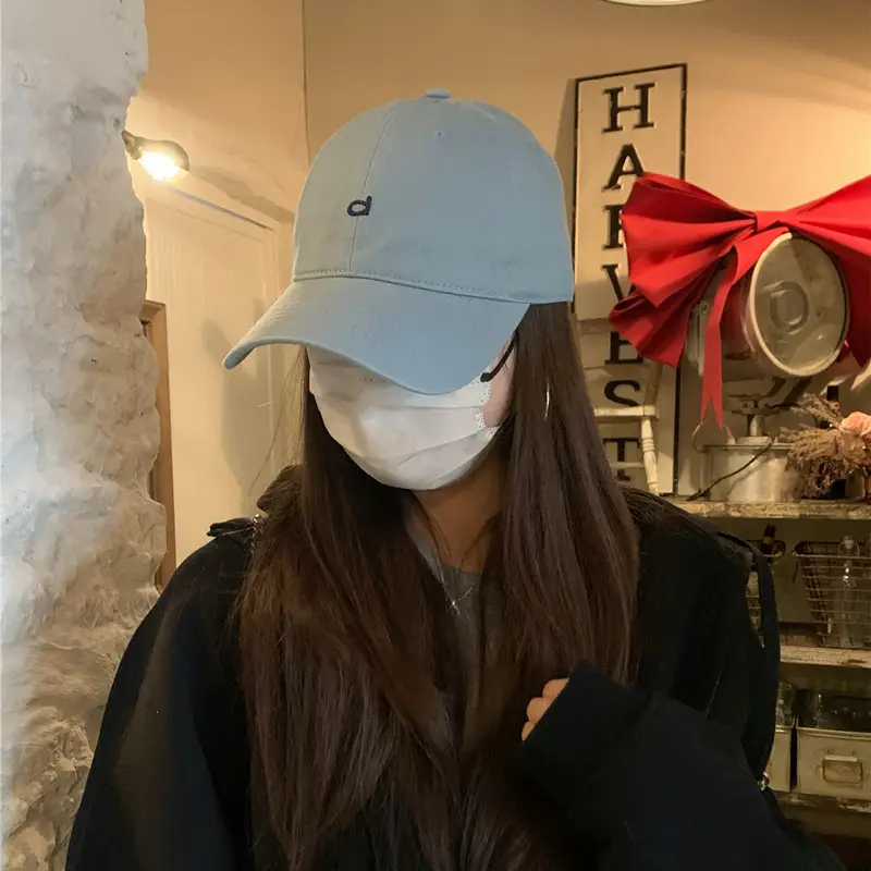 Red Baseball Cap with Mask for Girls Summer Wear - Image 8