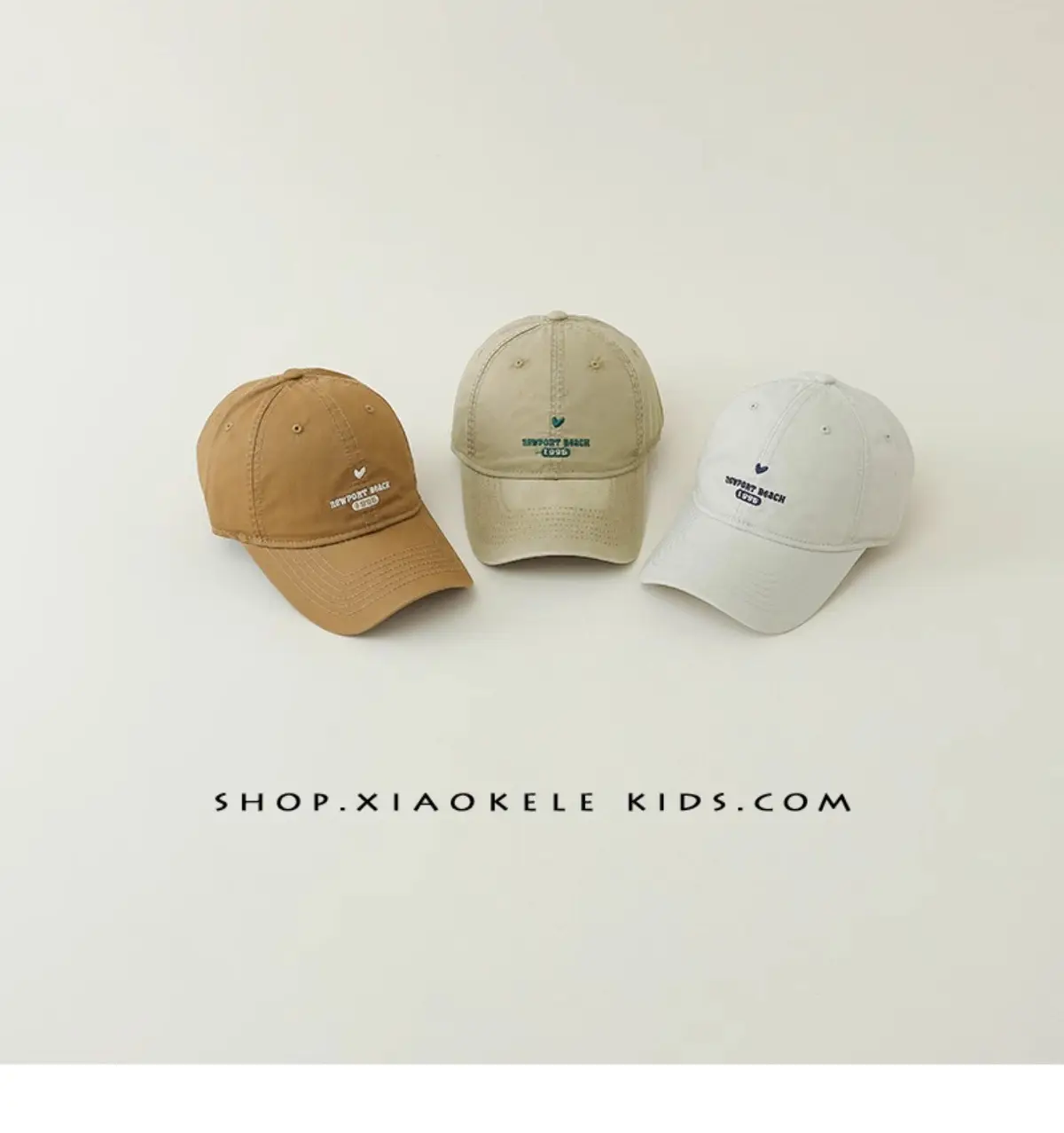 Kids Baseball Cap White Korean Embroidered Spring Autumn — feature 4