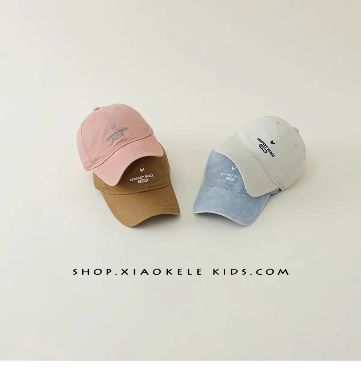 Kids Baseball Cap White Korean Embroidered Spring Autumn — feature 5