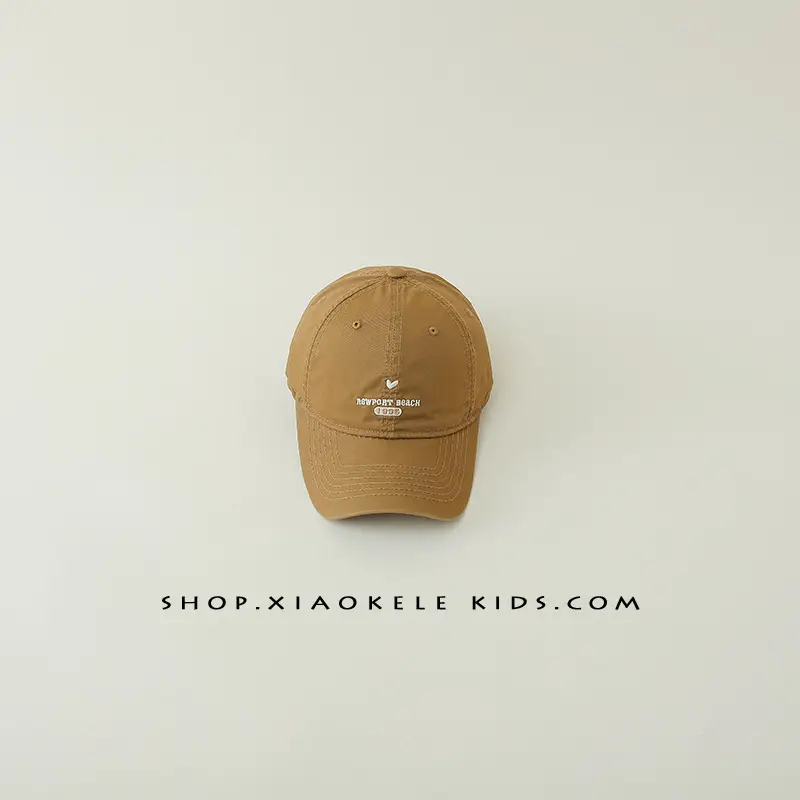 Kids Baseball Cap White Korean Embroidered Spring Autumn - Image 2
