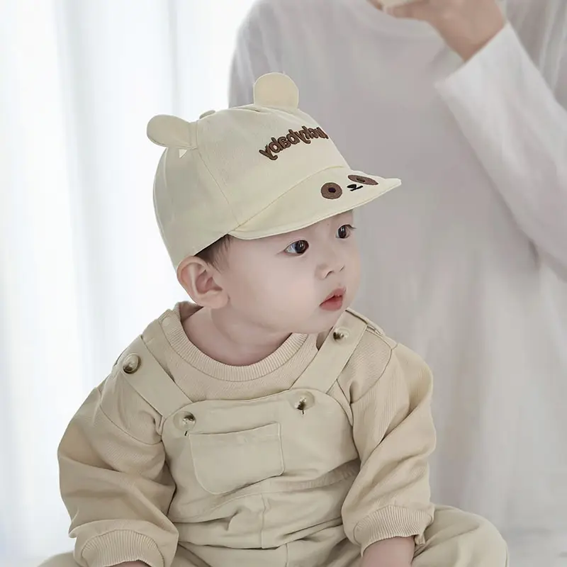 Baby Hat with Bear Ears and "Lucky Baby" Embroidery - Image 6